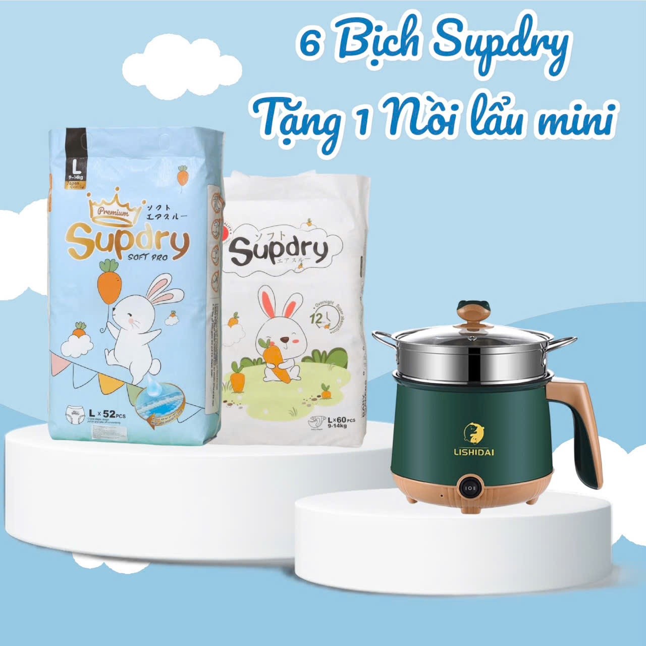 Nồi lẩu supdry (6 bịch)