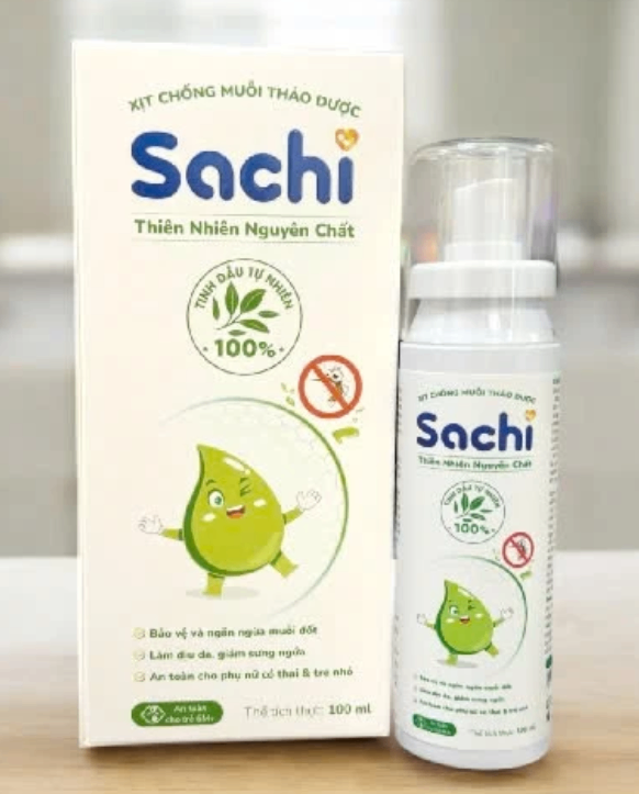 Xịt Chống Muỗi Thảo Dược Sachi 100ml