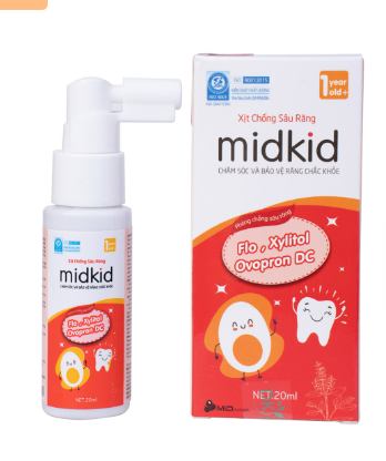 Xịt chống sâu răng Midkid vị táo (đỏ) 20ml