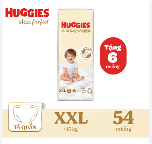 Bỉm - Tã quần Huggies Skin Perfect XXL48