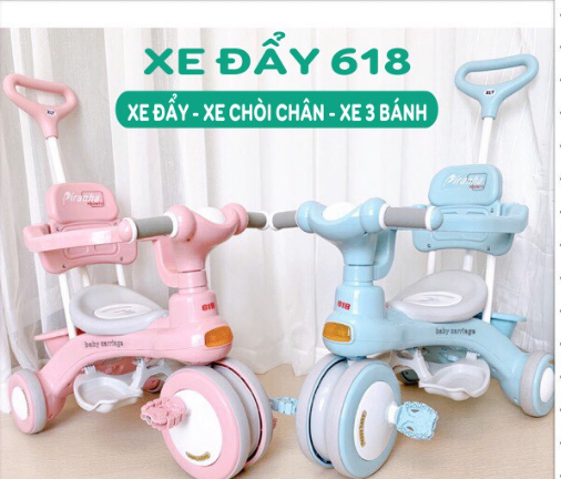 Xe đẩy 3 bánh cho bé 3in1 MB-618