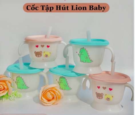 Cốc tập uống Lion Baby (6M+)