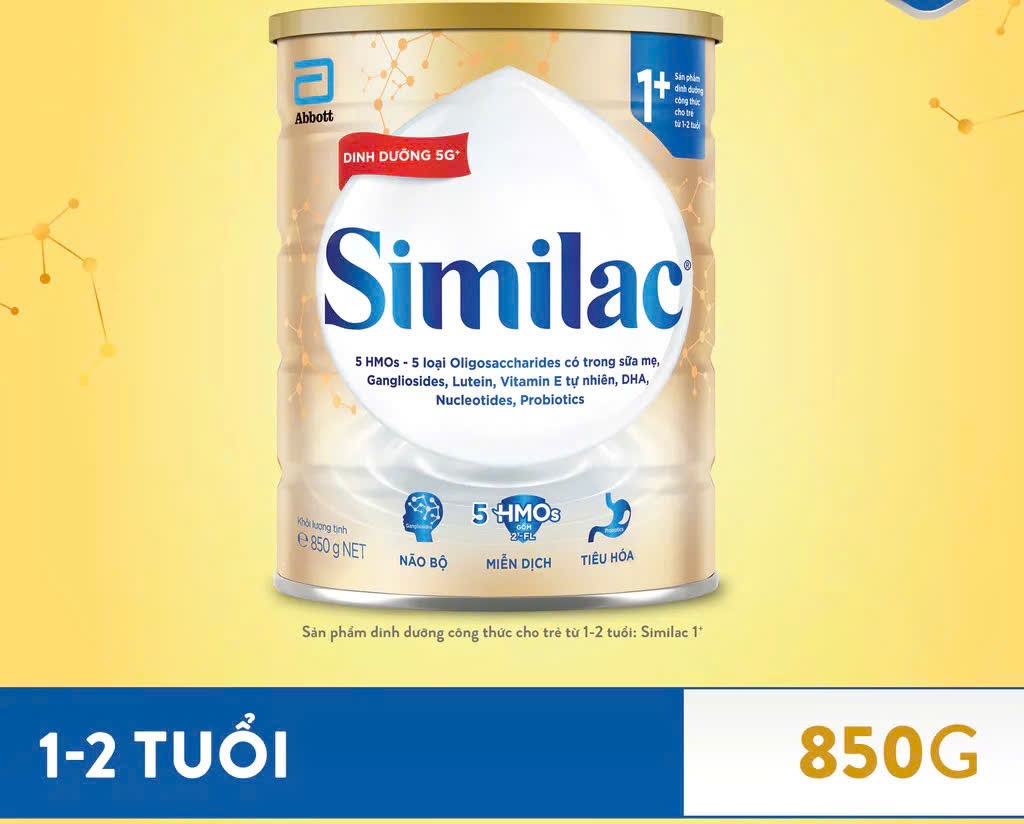 Sữa Similac 5G 1+ 850g (1 - 2 tuổi)