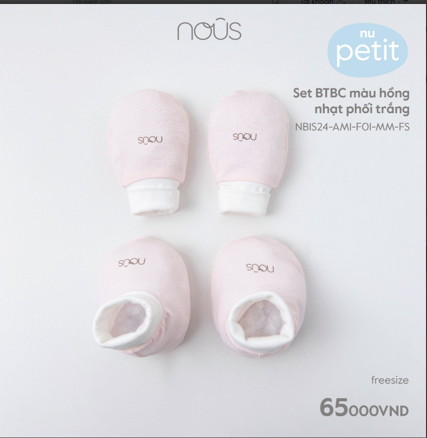 Set BTBC màu hồng nhạt phối trắng