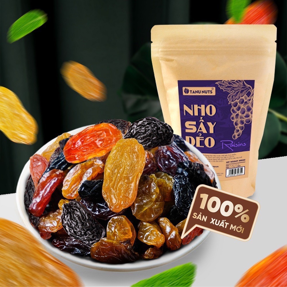 Nho Khô Sấy Dẻo TN Túi 400gr