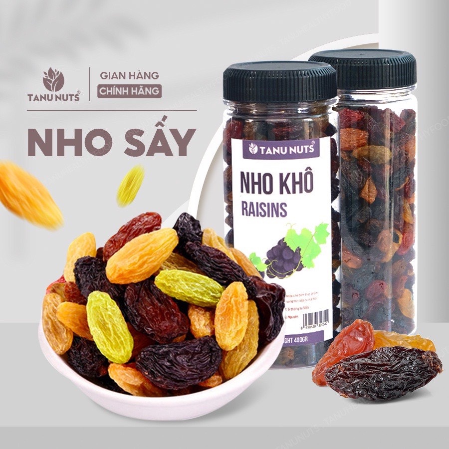 Nho Khô Sấy Dẻo TN Hộp 400gr