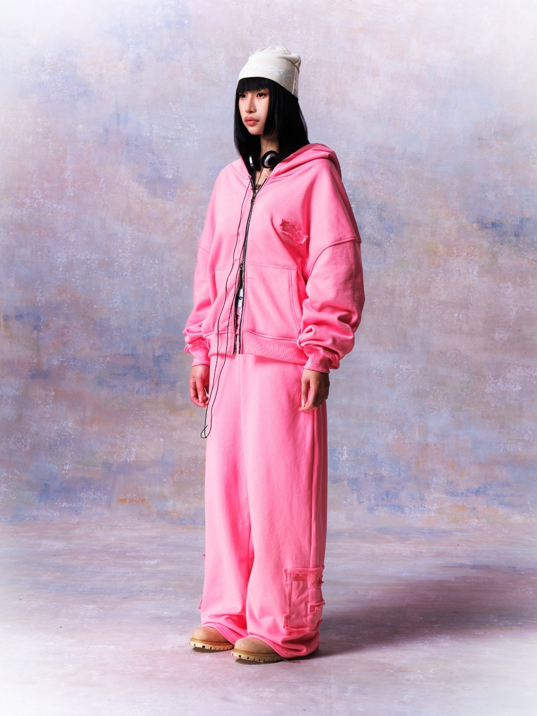[PREMIUM] MMESTLINE "SKYLIGHT" HOODIE ZIP / PINK PASTEL