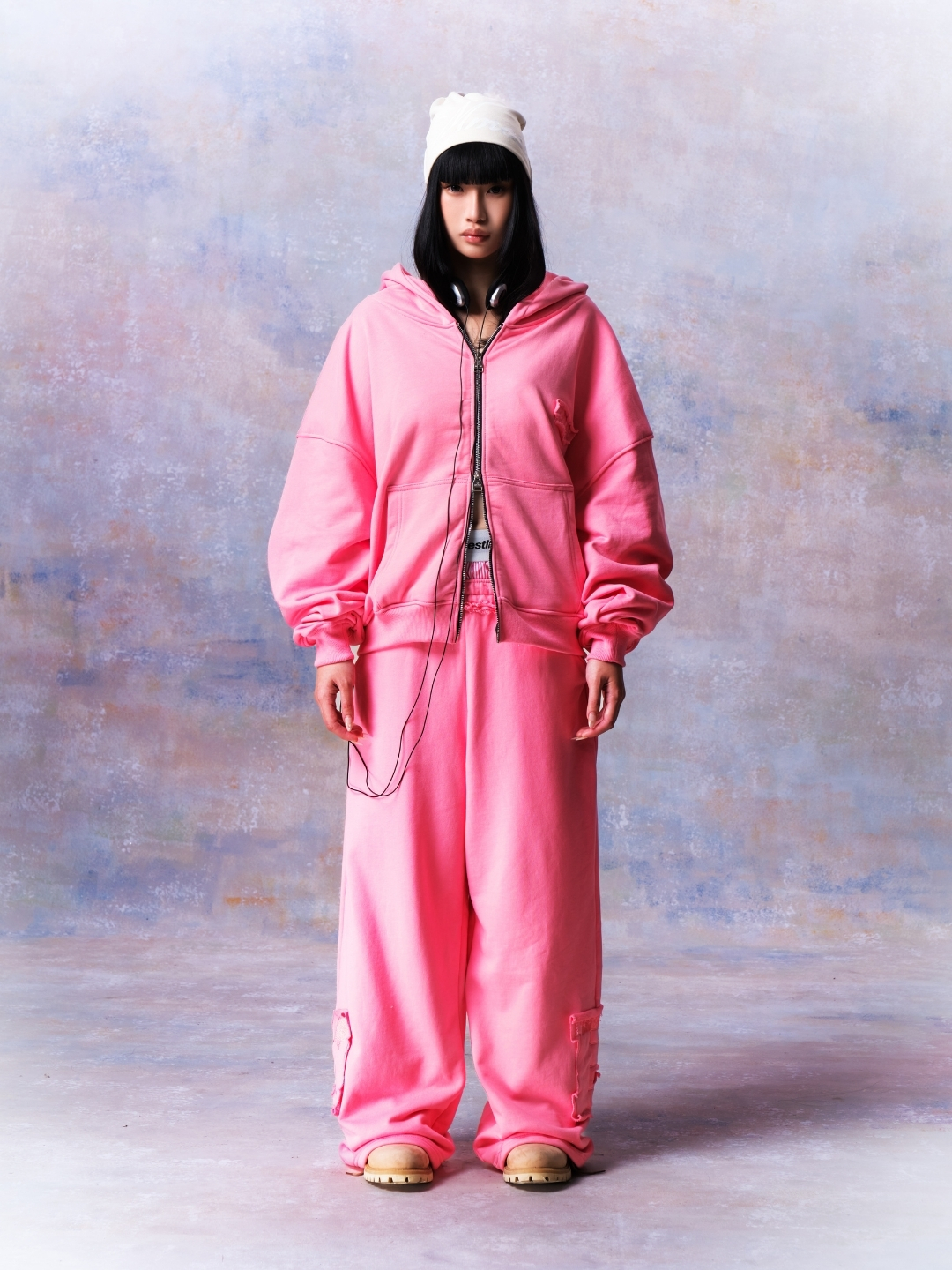 [PREMIUM] MMESTLINE "SKYLIGHT" HOODIE ZIP / PINK PASTEL