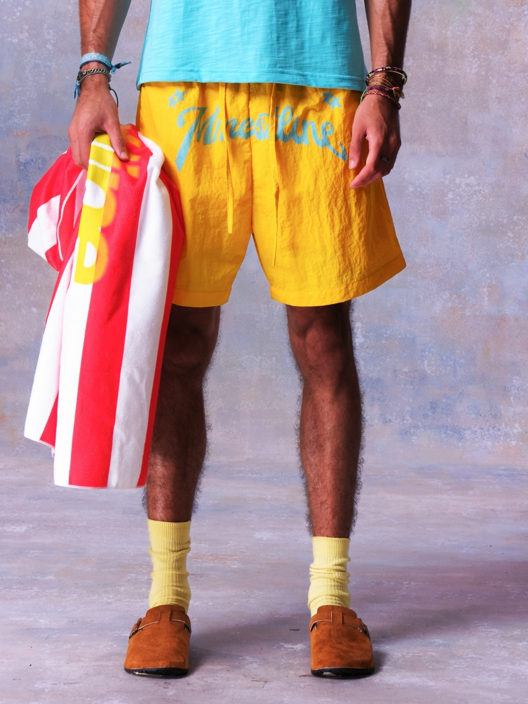 MMESTLINE "DAYDREAM" TRACK SHORT / YELLOW