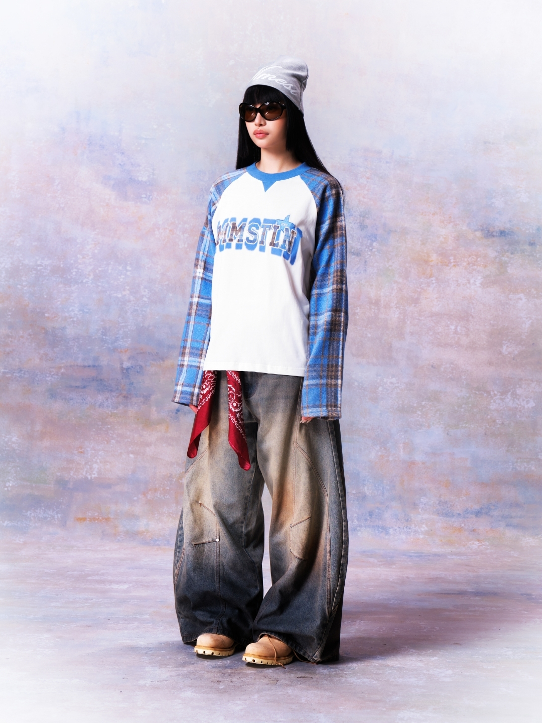 MMESTLINE "DUNE" RAGLAN LONGSLEEVE / BLUE