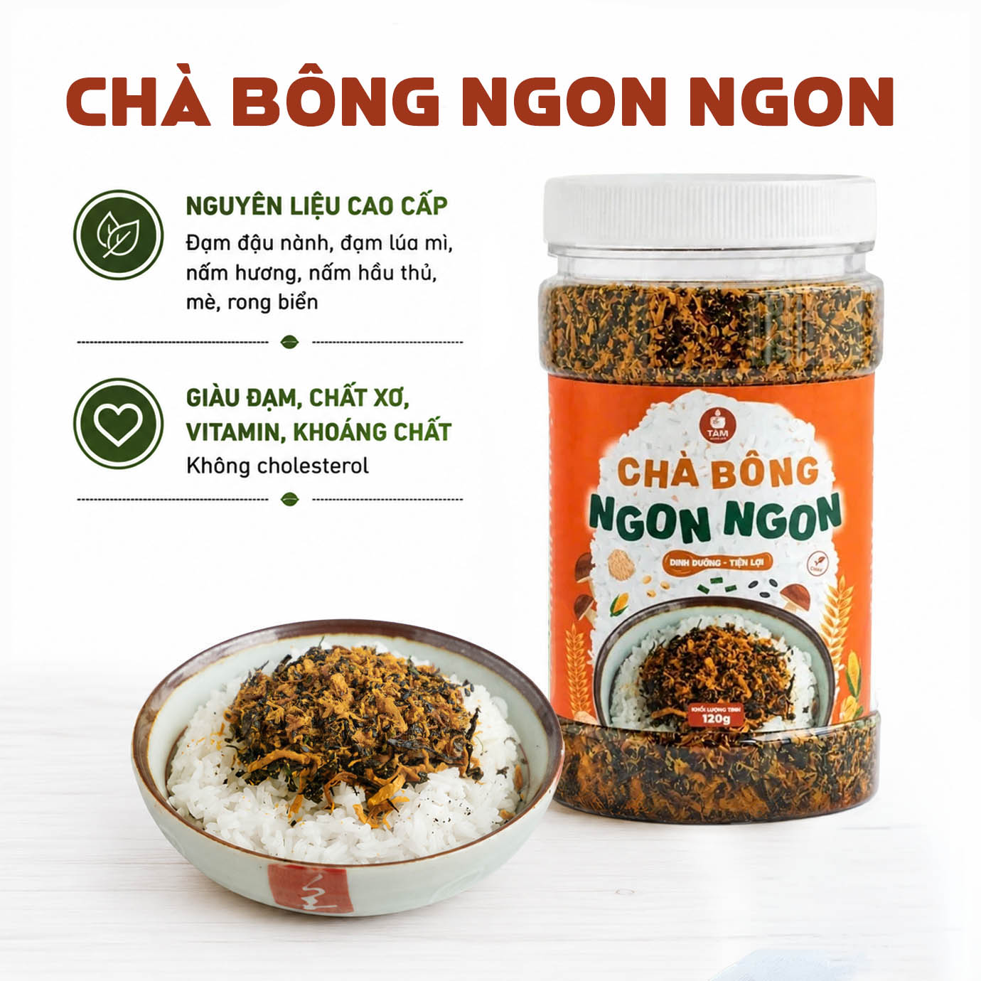 CHÀ BÔNG NGON NGON 120G