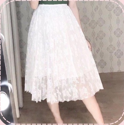 Phối đồ với chân váy trắng dài CỰC XINH phù hợp đi chơi đi học