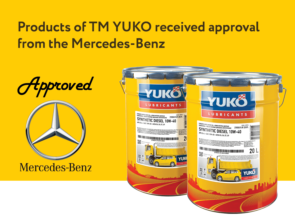 YUKO Synthetic Diesel 10W-40 đạt tiêu chuẩn MB 228.51 của Mercedes-Benz