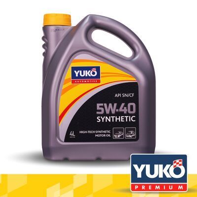 Yuko SYNTHETIC 5W-40. Dầu có khả năng chịu nhiệt độ cao.