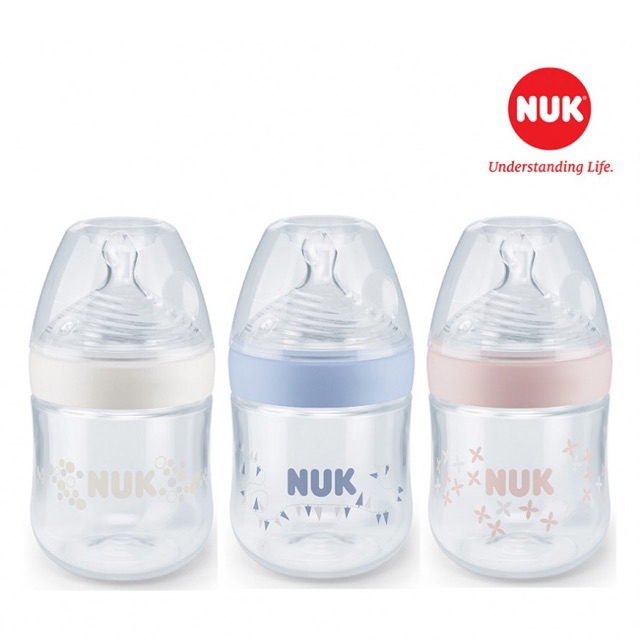 NUK - BÌNH SỮA NUK NATURE SENSE NHỰA PP NÚM TI 0-6 tháng - xanh lơ,260ml