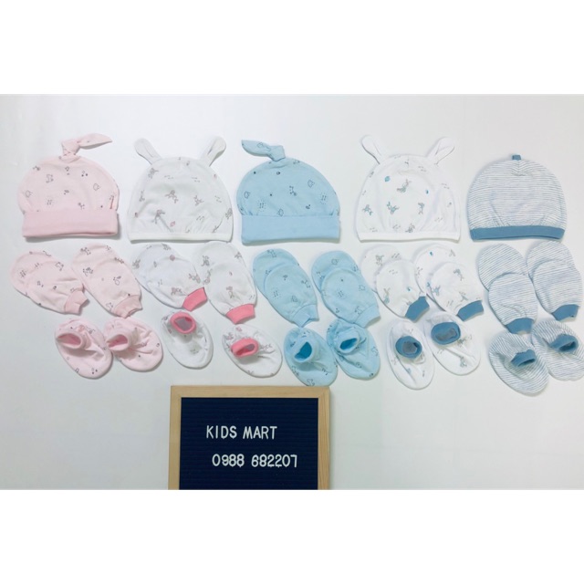 Miomio - phụ kiện sơ sinh - Mèo mây hồng,Set 2 bao tay