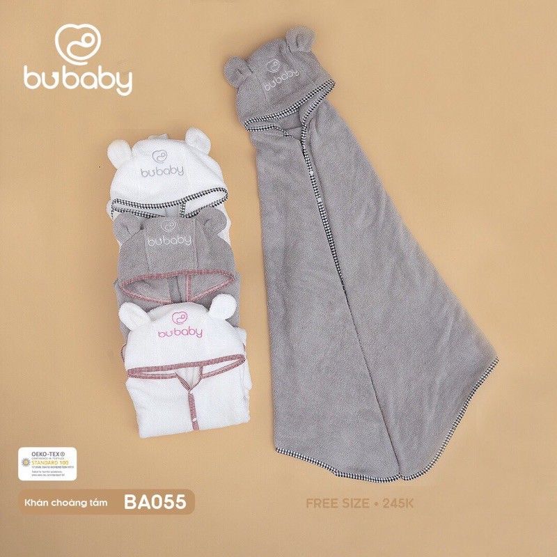 Bubaby - Khăn tắm có mũ tai gấu BA056