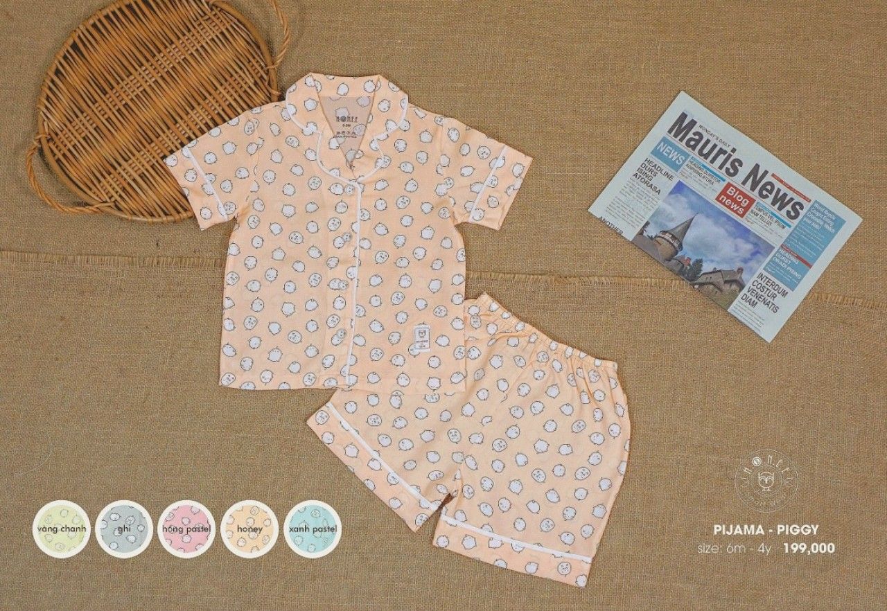 HRNEE - Bộ Pyjama cộc PIGGY HN643