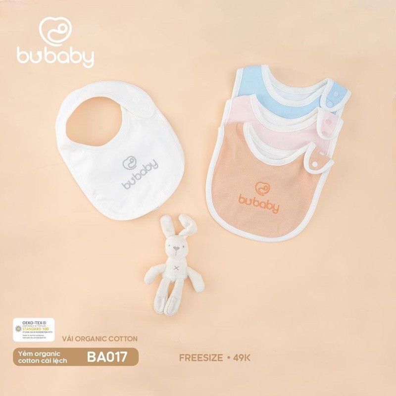 Bubaby Yếm organic cotton cài lệch