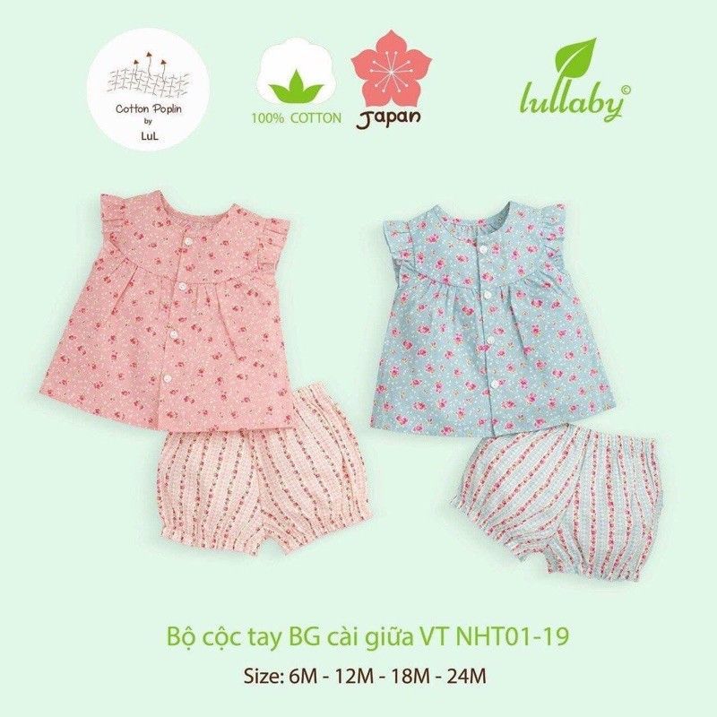 Lulaby Bộ cộc cài thẳng bé gái NHT01-19