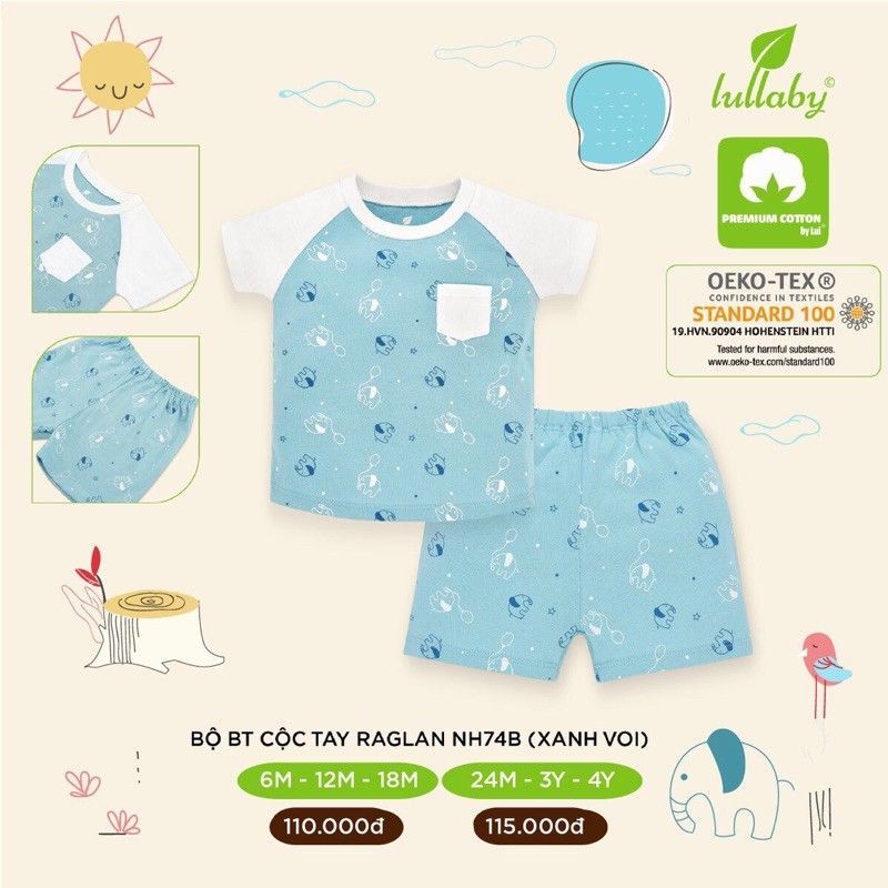 Lulaby Bộ cộc Raglan NH74B