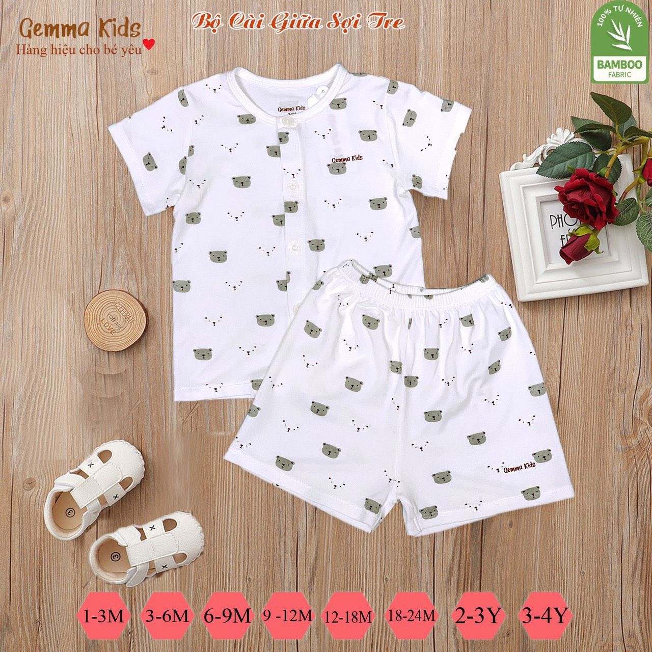 Gemma - Bộ cộc cài thẳng GM125