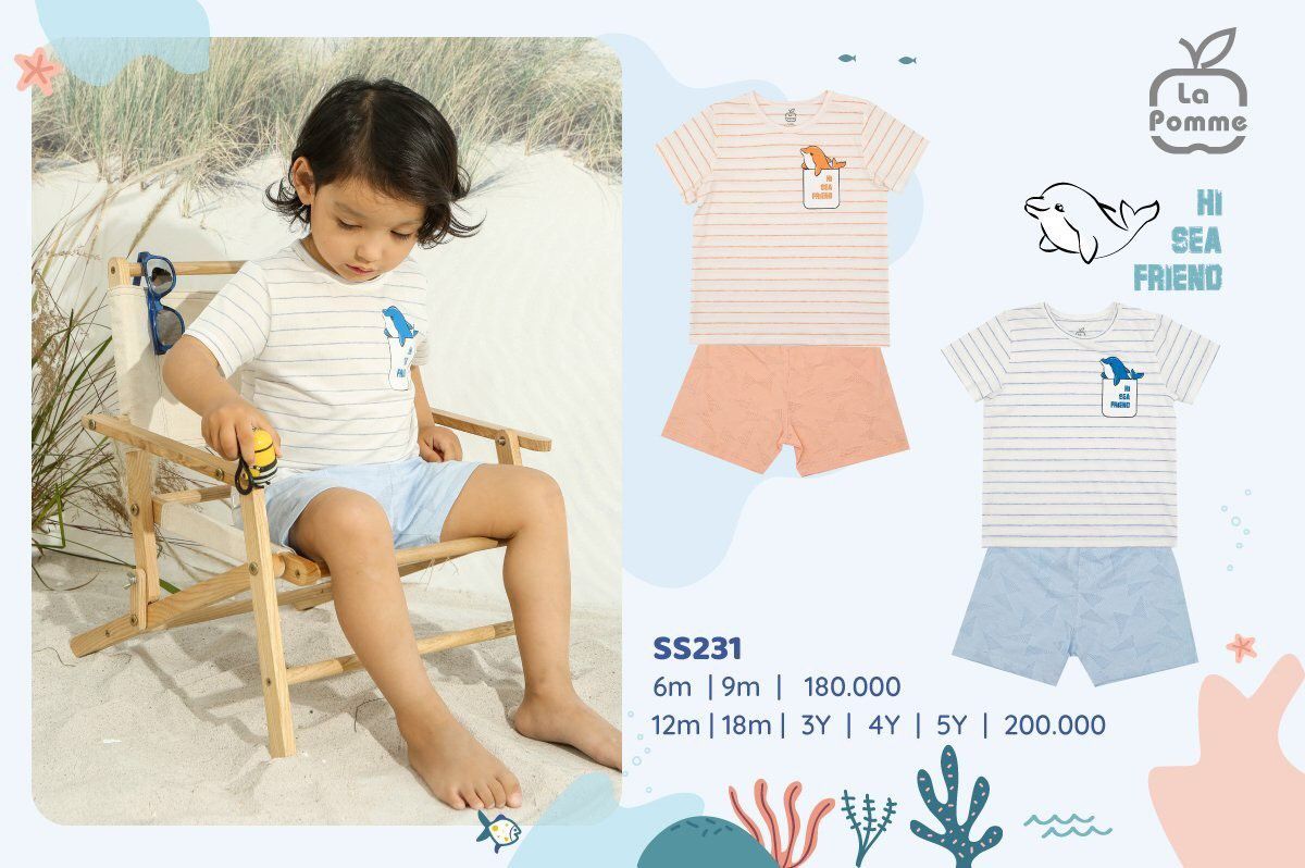 Lapome - Bộ cộc cá heo nhỏ SS231