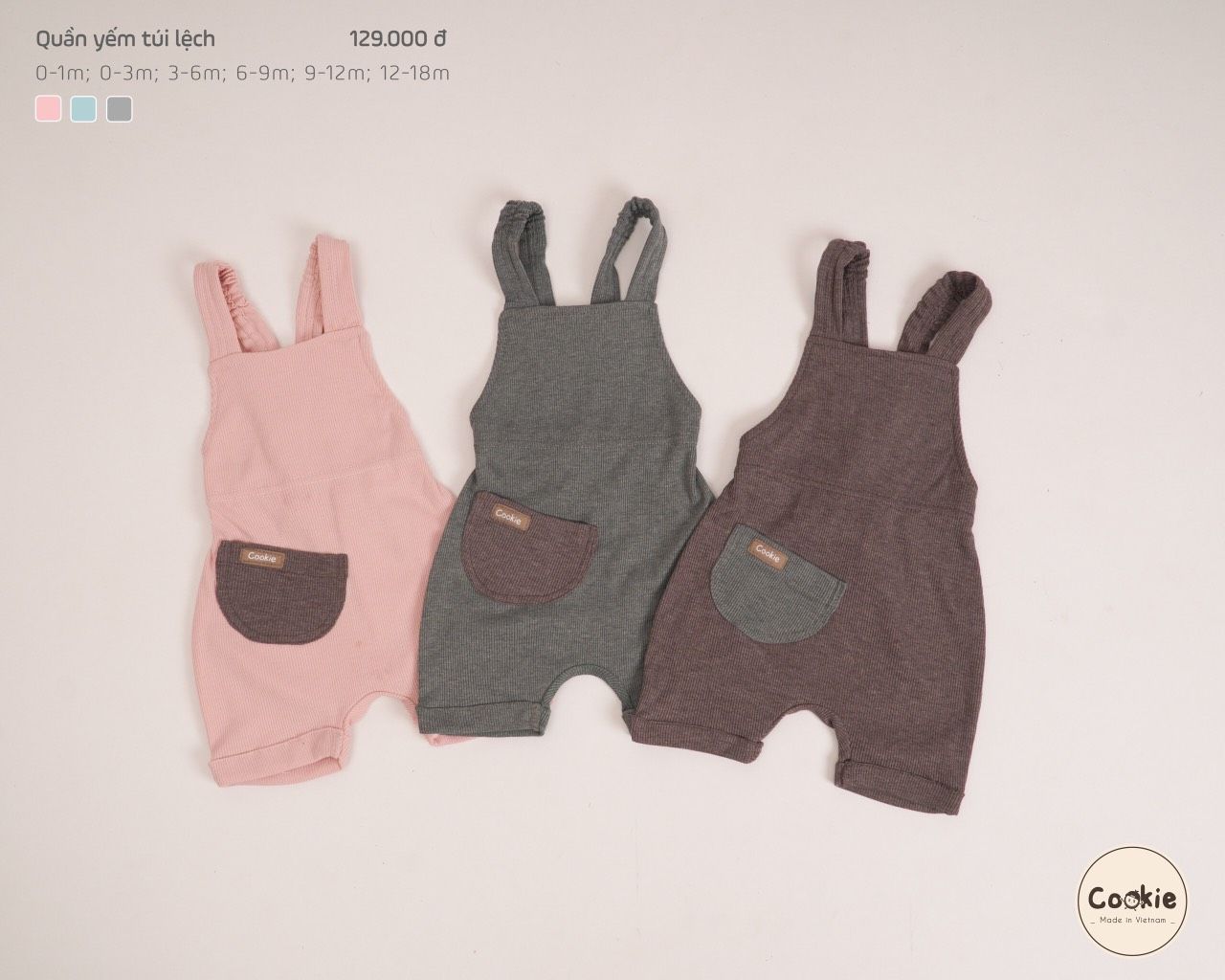 Cookie - Quần yếm túi lệch CK8772