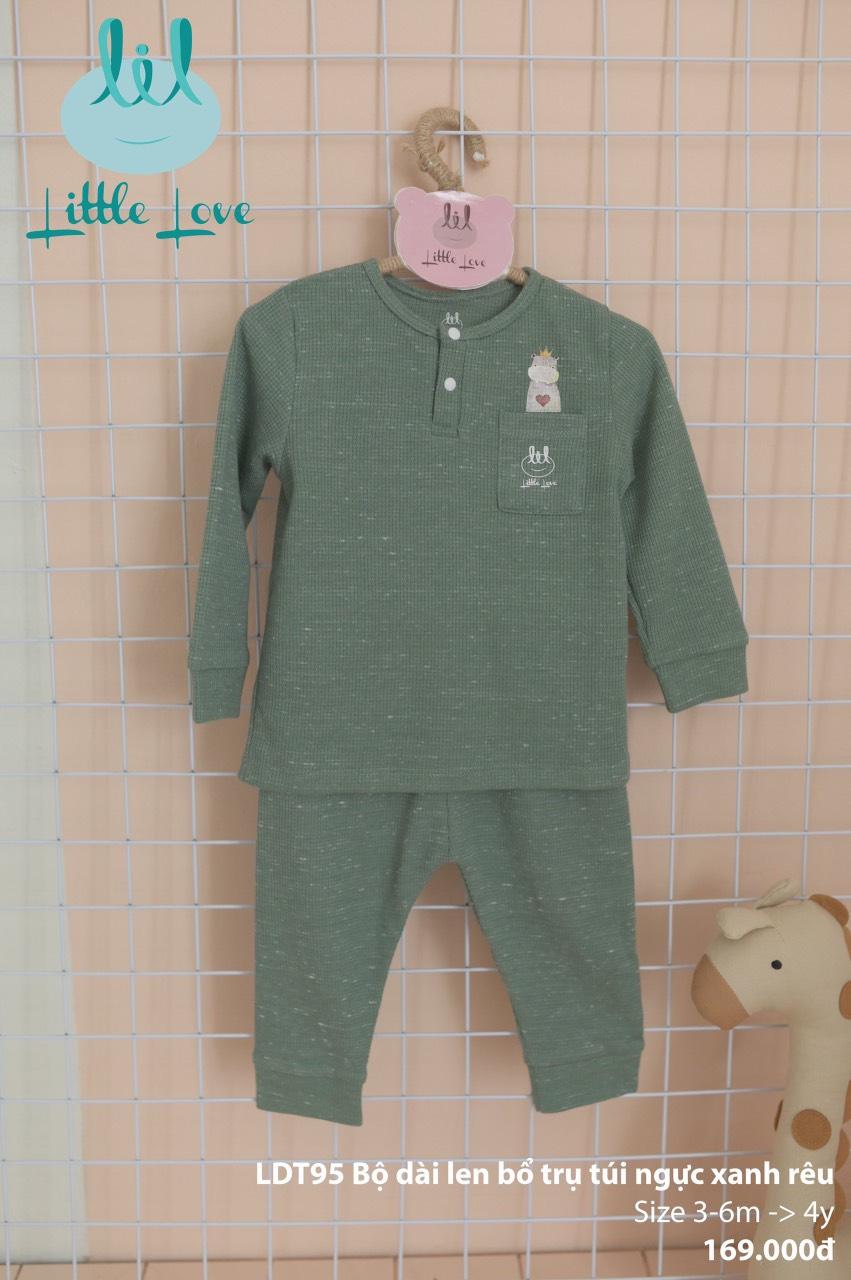 LIL - Bộ quần áo dài Len bổ trụ túi ngực LDT950