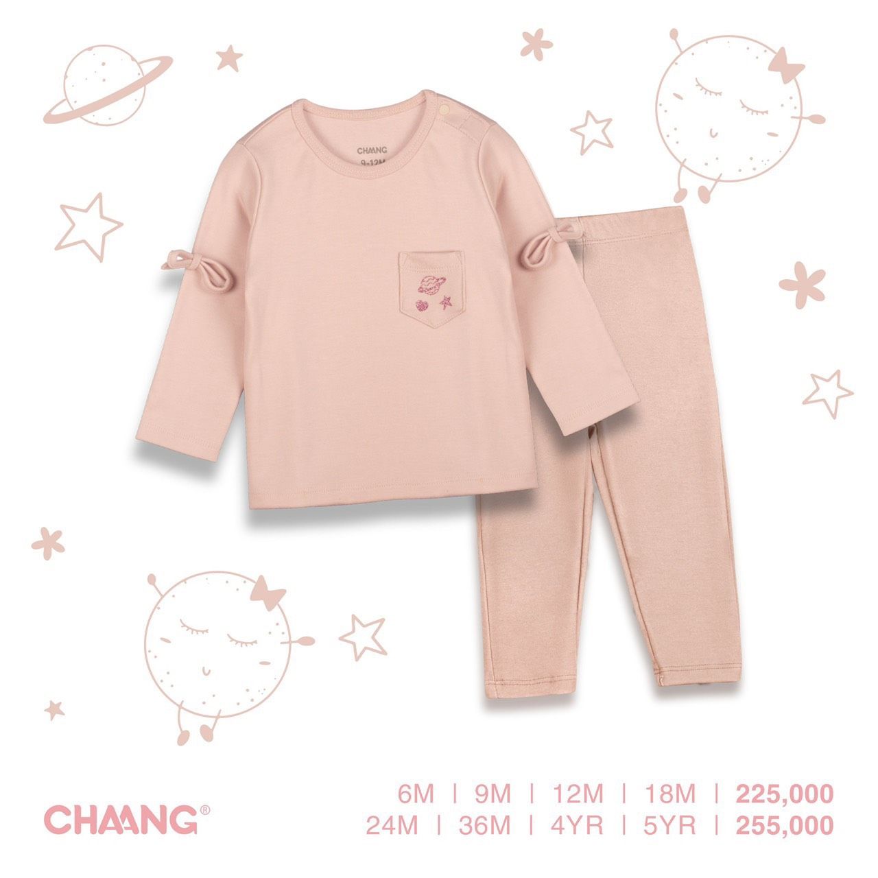 Chaang - Bộ dài tay nơ Cosmos K2GS0422