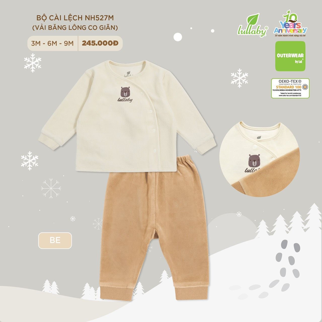 Lulaby - Bộ dài cài lệch NH527M