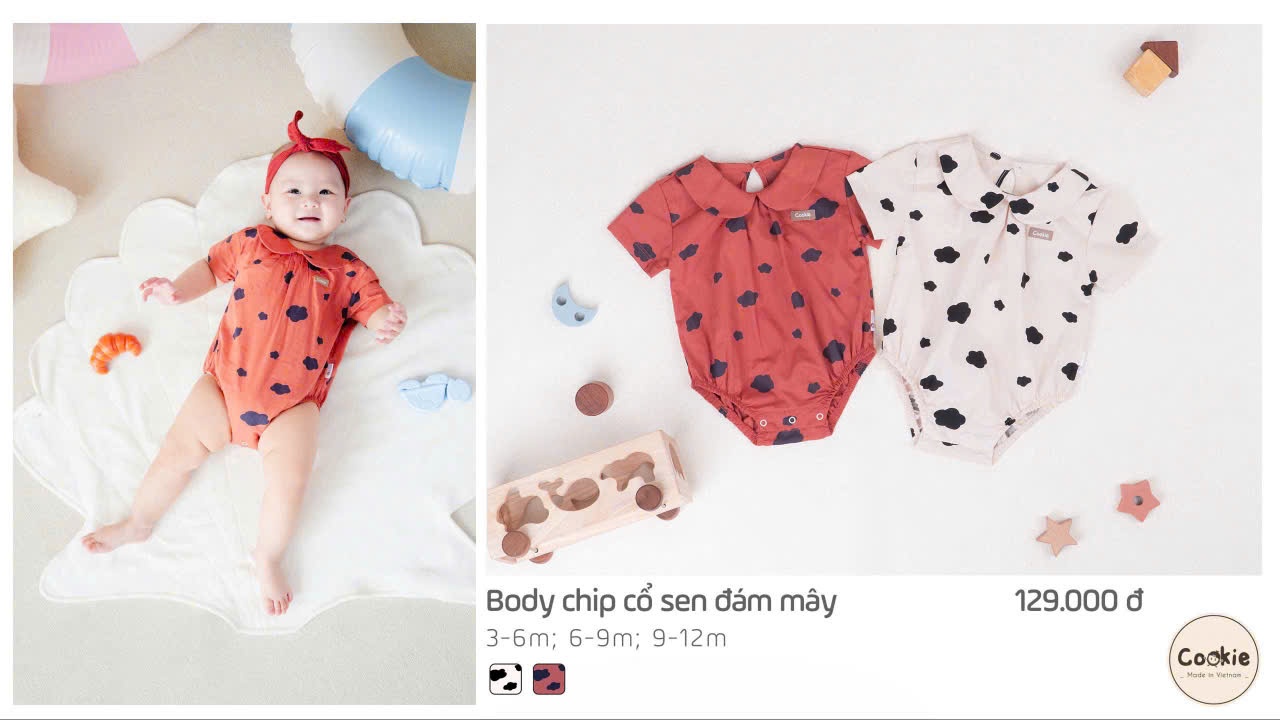 Cookie - Bộ Body chíp cổ sen đám mây CK14334