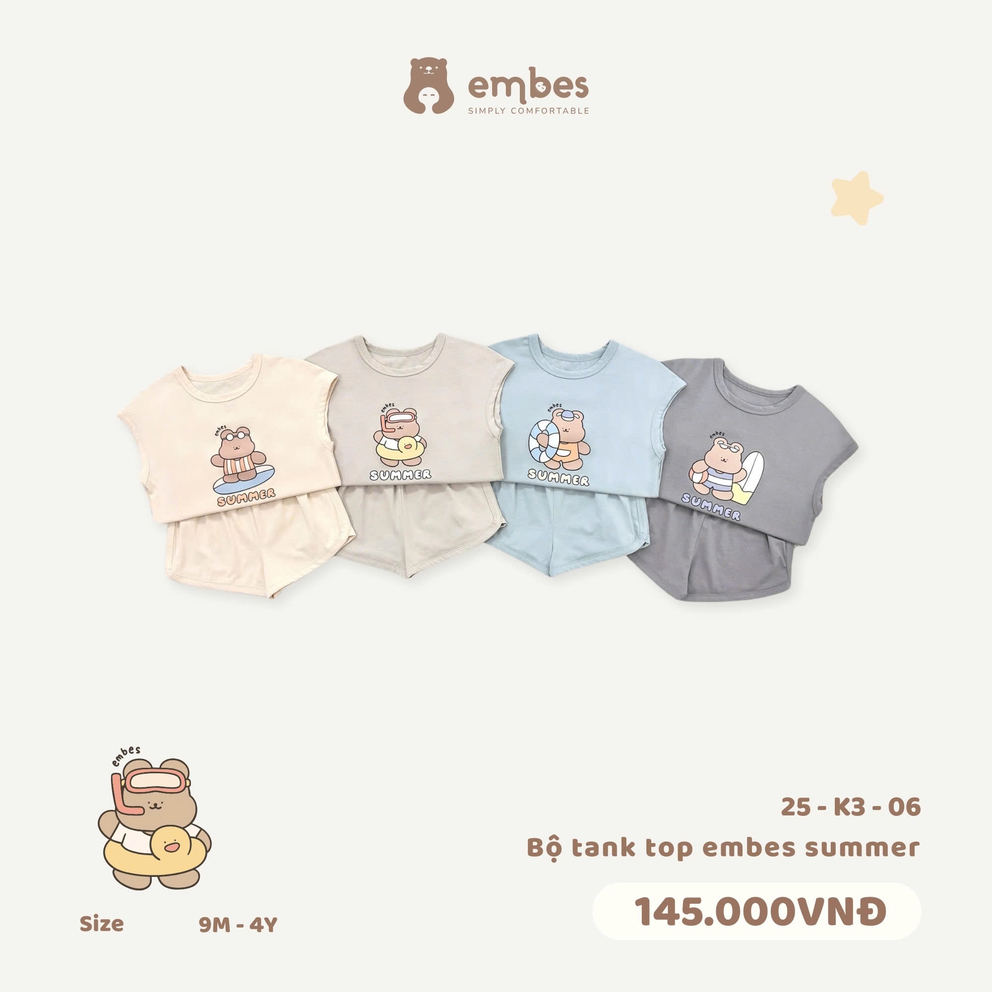 Embes - Bộ Tank top embes Summer EBS25-K3-06