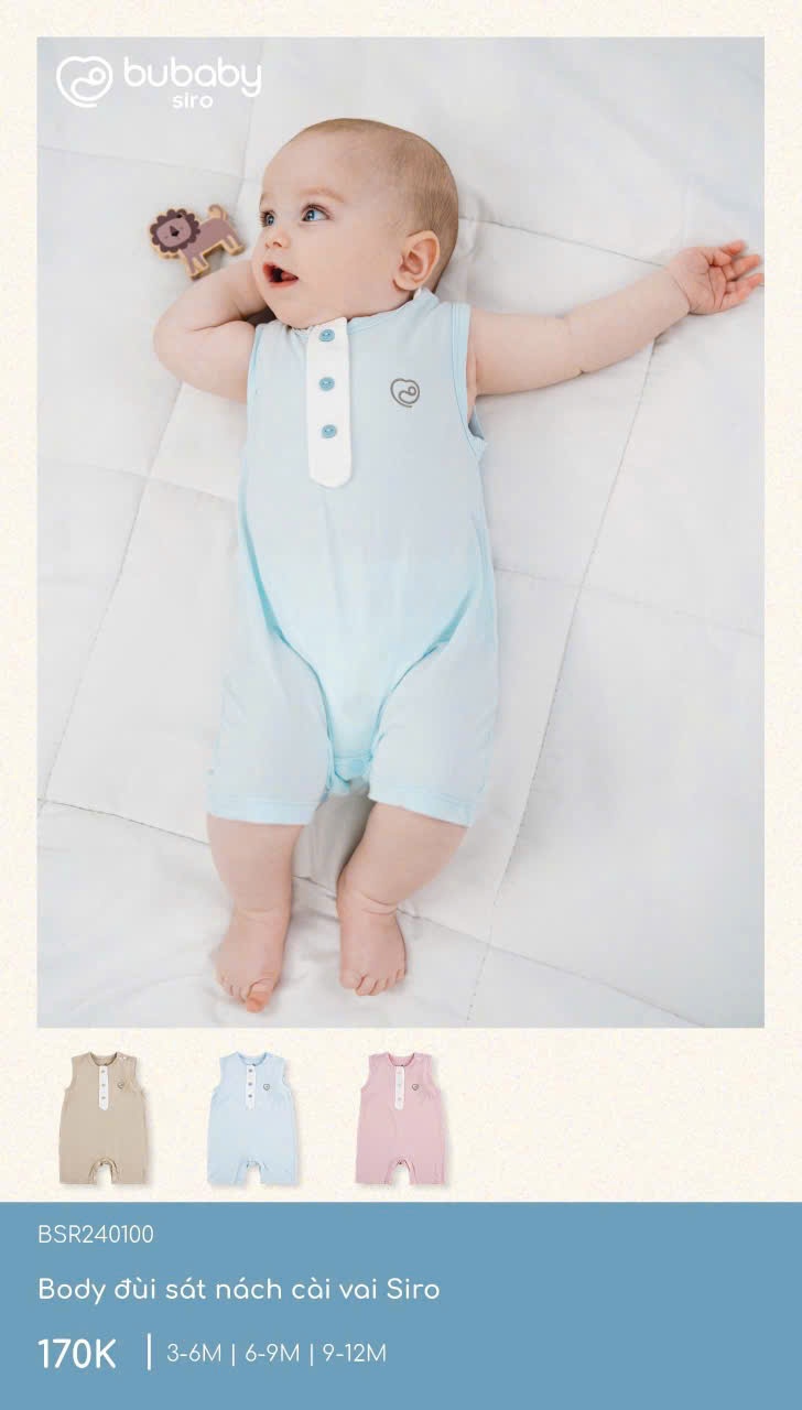 Bu baby - Bộ Body đùi sát nách cài vai Siro BSR240100