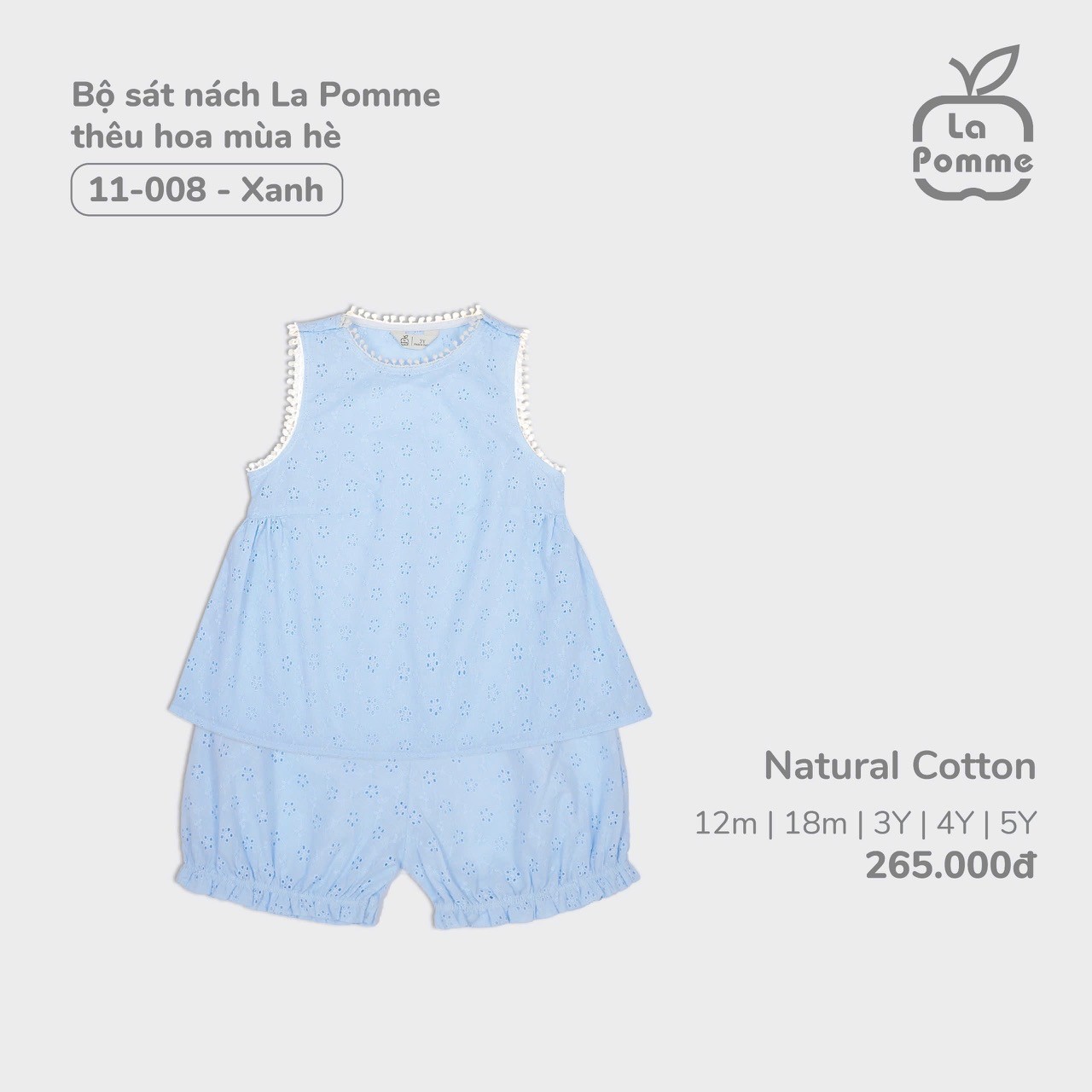 La Pomme Sale - Bộ sát nách thêu hoa mùa hè LP11008