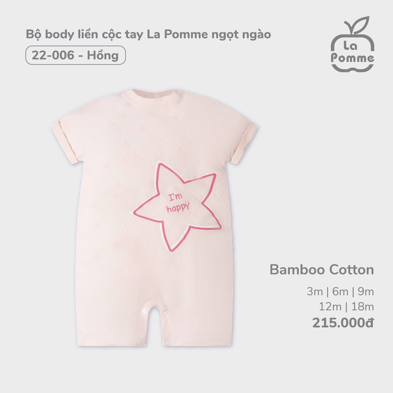 La Pomme Sale - Bộ Body liền cộc Ngọt Ngào LP22006