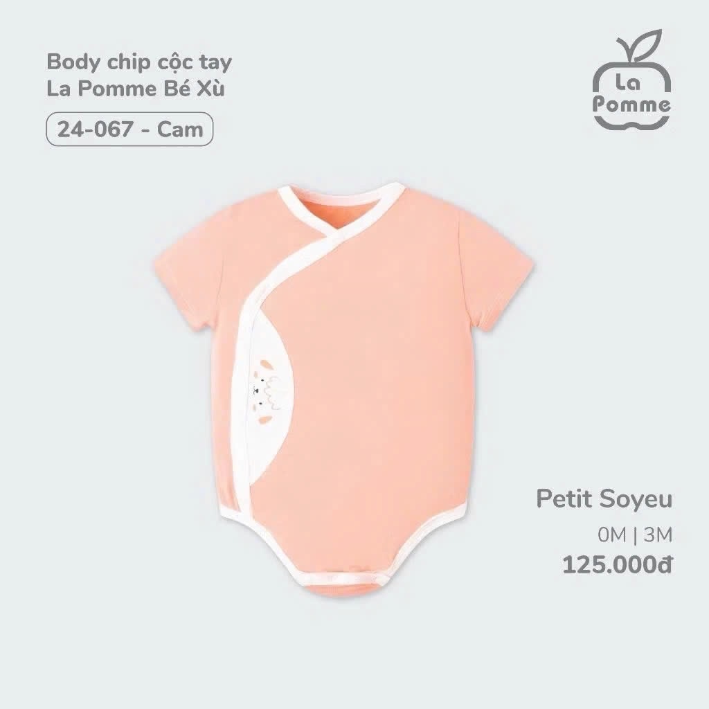 La Pomme Sale - Bộ Body chip cộc tay Bé Xù LP24067