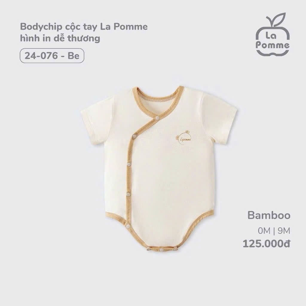 La Pomme Sale - Bộ Body chip cộc tay hình in dễ thương LP24076