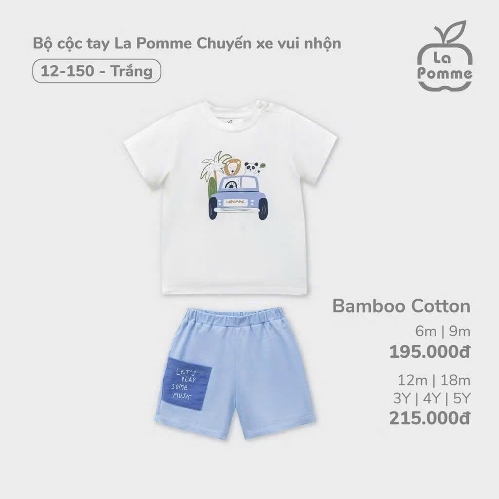 La Pomme Sale - Bộ cộc tay chuyến xe vui nhộn LP12150