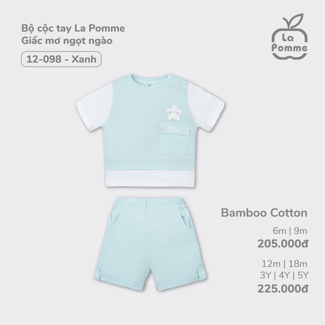 La Pomme Sale - Bộ cộc tay Giấc mơ ngọt ngào LP12098