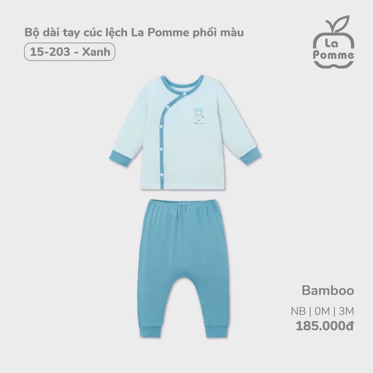 La Pomme Sale - Bộ dài tay cúc lệch phối màu LP15203