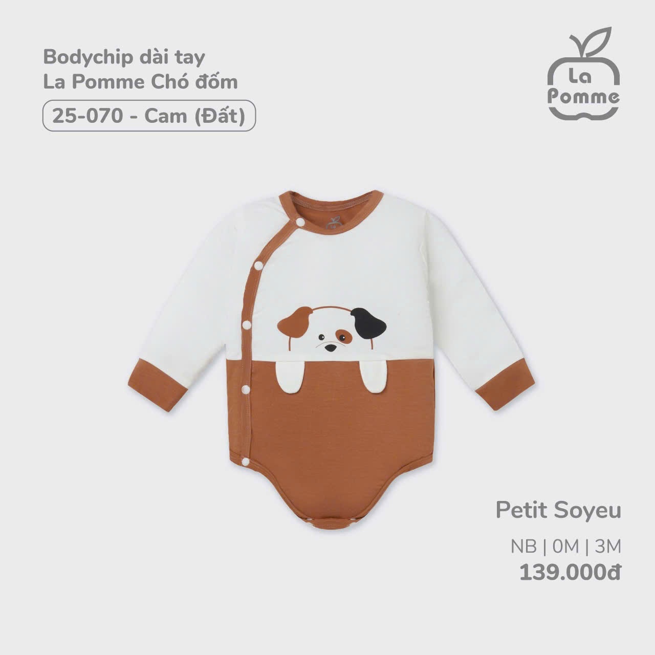 La Pomme Sale - Bộ Body chip dài tay Chó đốm LP25070