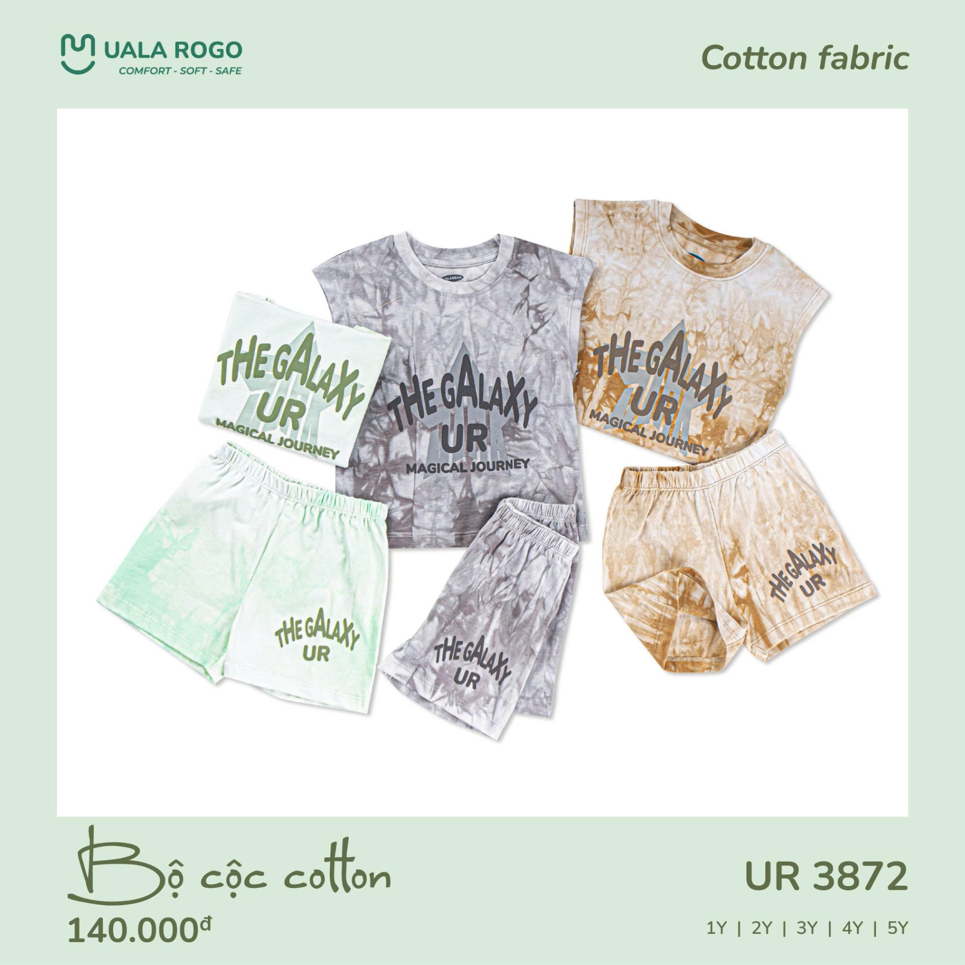 Uala rogo - Bộ cộc tay Cotton UR3872