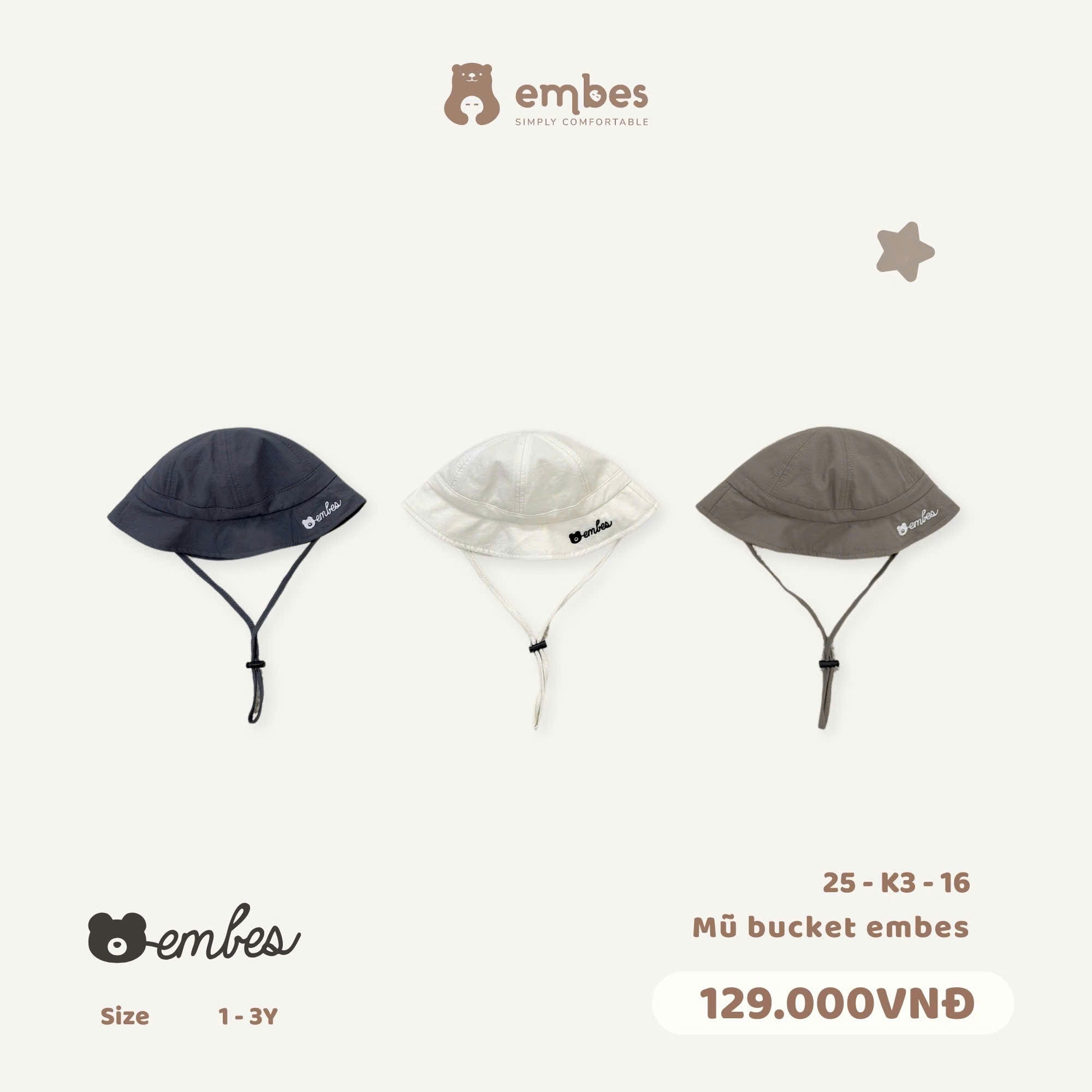 Embes - Mũ Bucket EBS25-K3-16