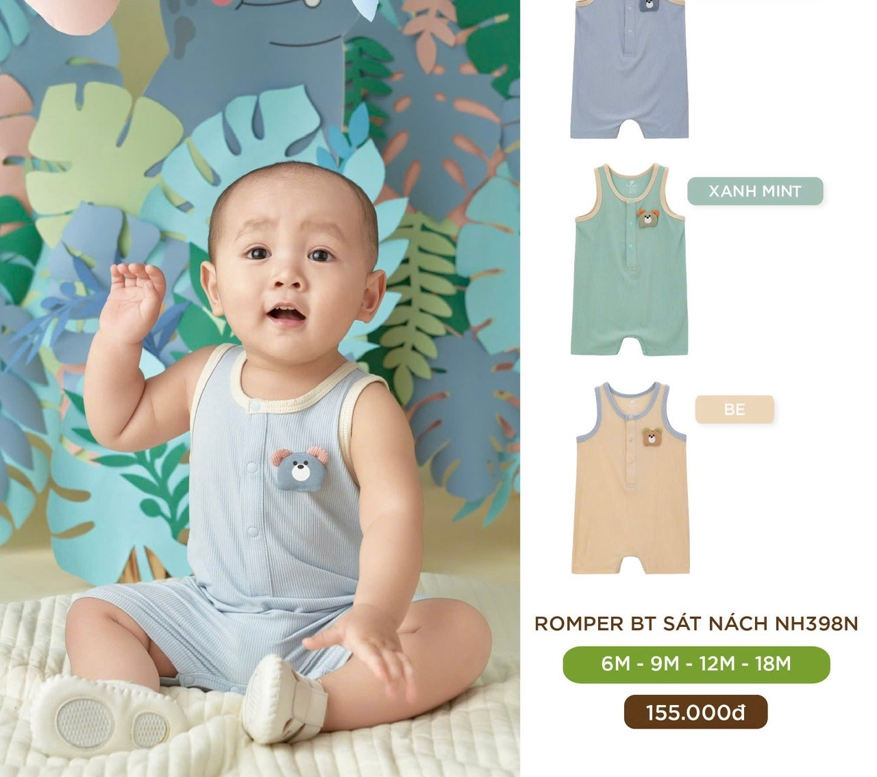 Lullaby - Bộ Body Romper BT sát nách NH398N