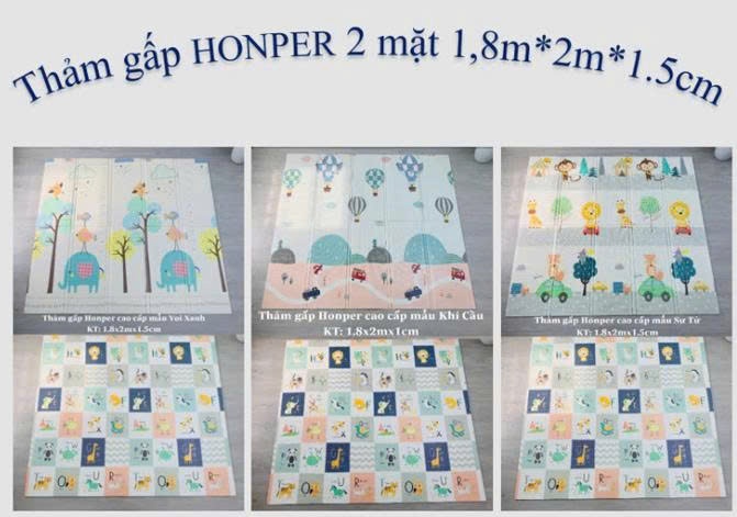 Honper - Thảm XPE gấp gọn cao cấp 1.8m x 2m x 1.5cm