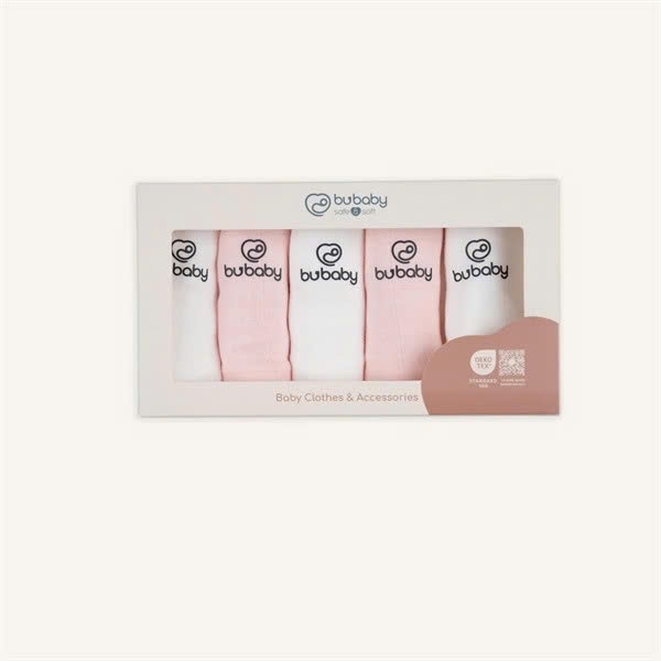 Bu baby - Sét 5 khăn sữa Muslin ABM050000