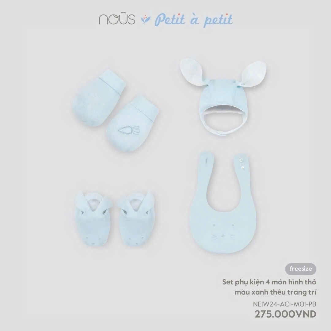 Nous Party - Set phụ kiện 4 món thêu trang trí NE1W24-AC1-M01-PB