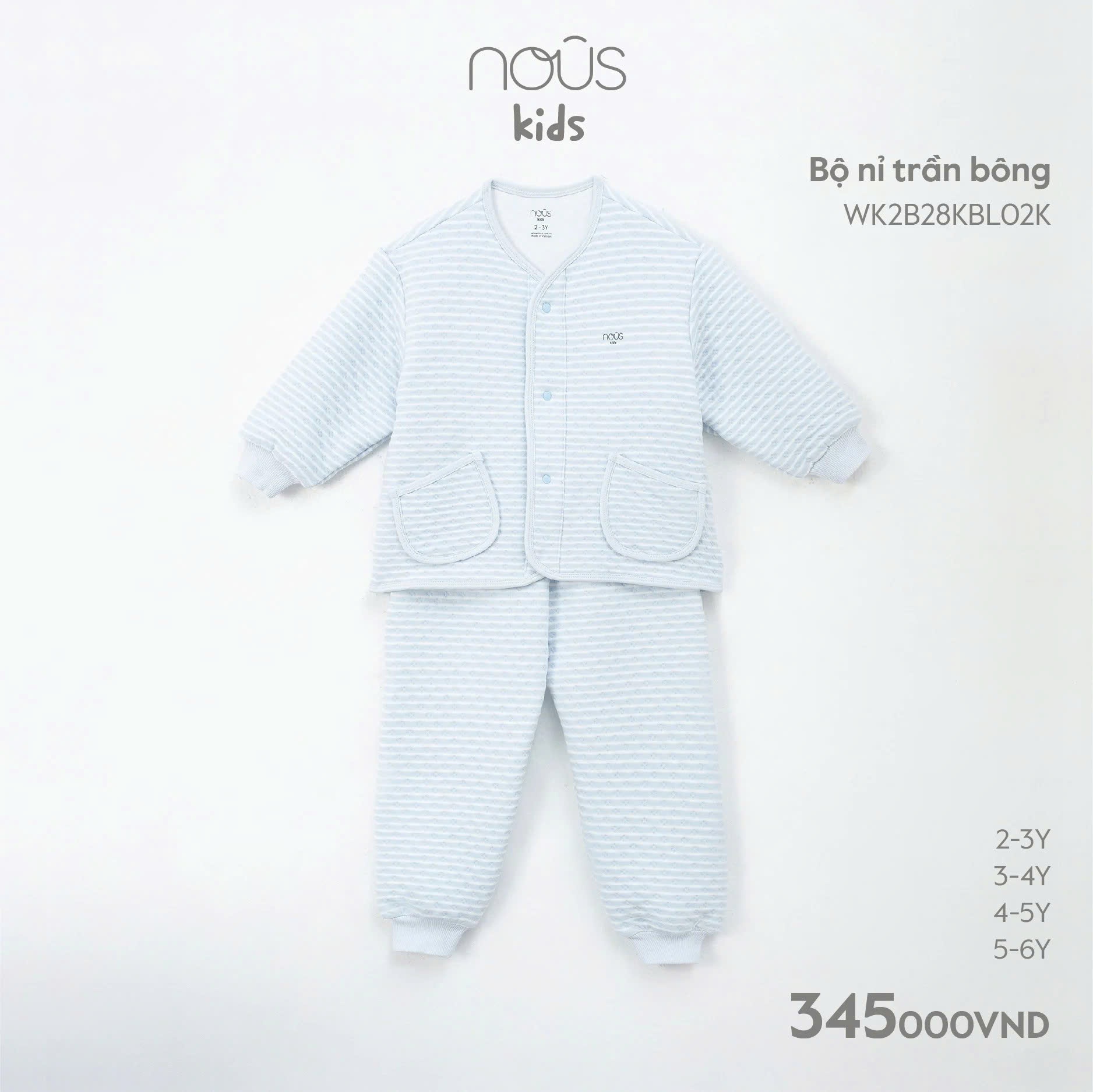 Nous Party - Bộ nỉ trần bông WK2B28KBL02K