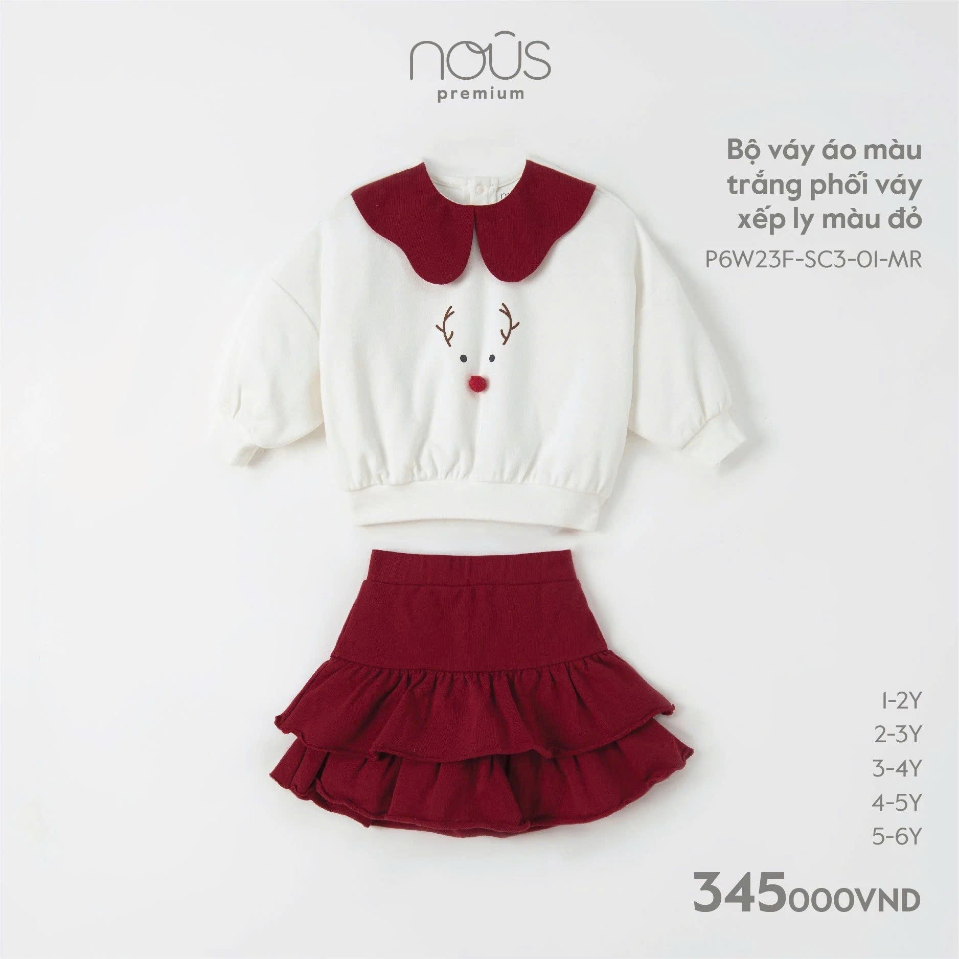 Nous Party - Bộ váy áo phối váy xếp ly P6W23F-SC3-01-MR